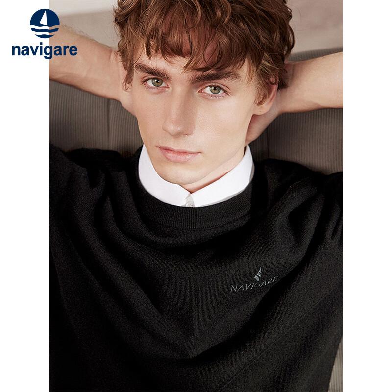 

Navigare Men s 100% Wool Crew Neck Sweater L