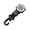 Orologio da tasca Multifunzione Movimento al quarzo Resistente all'acqua Display digitale Bussola accurata Quadrante rotondo Sport Escursionismo Moschettone Orologio da tasca
