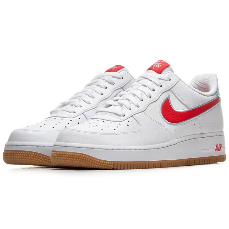 Nike Air Force 1 Low White Chile Red Glacier Ice Sneakers DA4660-101