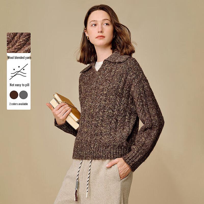 

INMAN Women s Commuter Polo Collar Knit Sweater XL