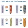4-In-1 Coin Counter And Sorter Tube Set With Holder,Piggy Bank Penny Nickel Dime Quarter Roll Organizer