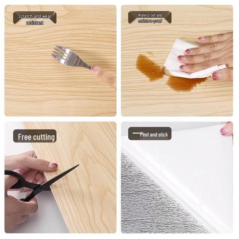 Self-Adhesive Yellow Pine Wood Grain Wall Wainscoting Panel