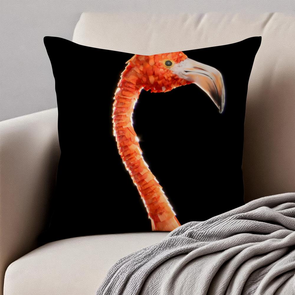 Vivid Photographs of Flying Birds Cushion Cover Pillowcase Antidustmite Invisible Zipper Short Plush Sofa Cushion