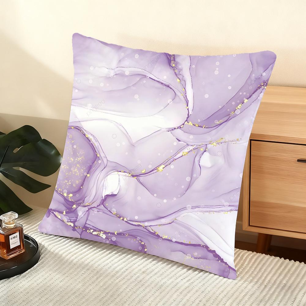 M-Marble Cushion Cover Soft Short Plush Pillow Cover Smooth Cozy Texture Aesthetic Cushion Case Home Decor