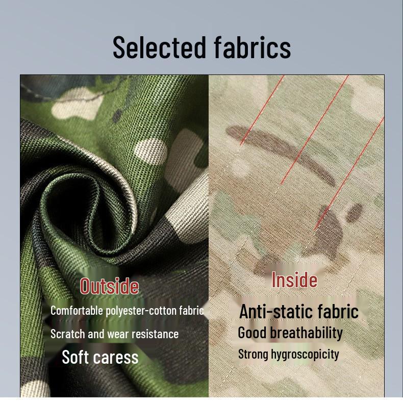 Unisex Camouflage Suit Set: Durable, Breathable Military Training and Outdoor Work Uniform