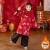 Su Han Tang Kids' Red Velvet Hanfu Tang Suit for New Year Performances
