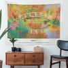 Retro Art Oil Painting Landscape Tapestry Natural Scene Wall Hanging, Vintage Style Cloth for Living Room Bedroom Decor