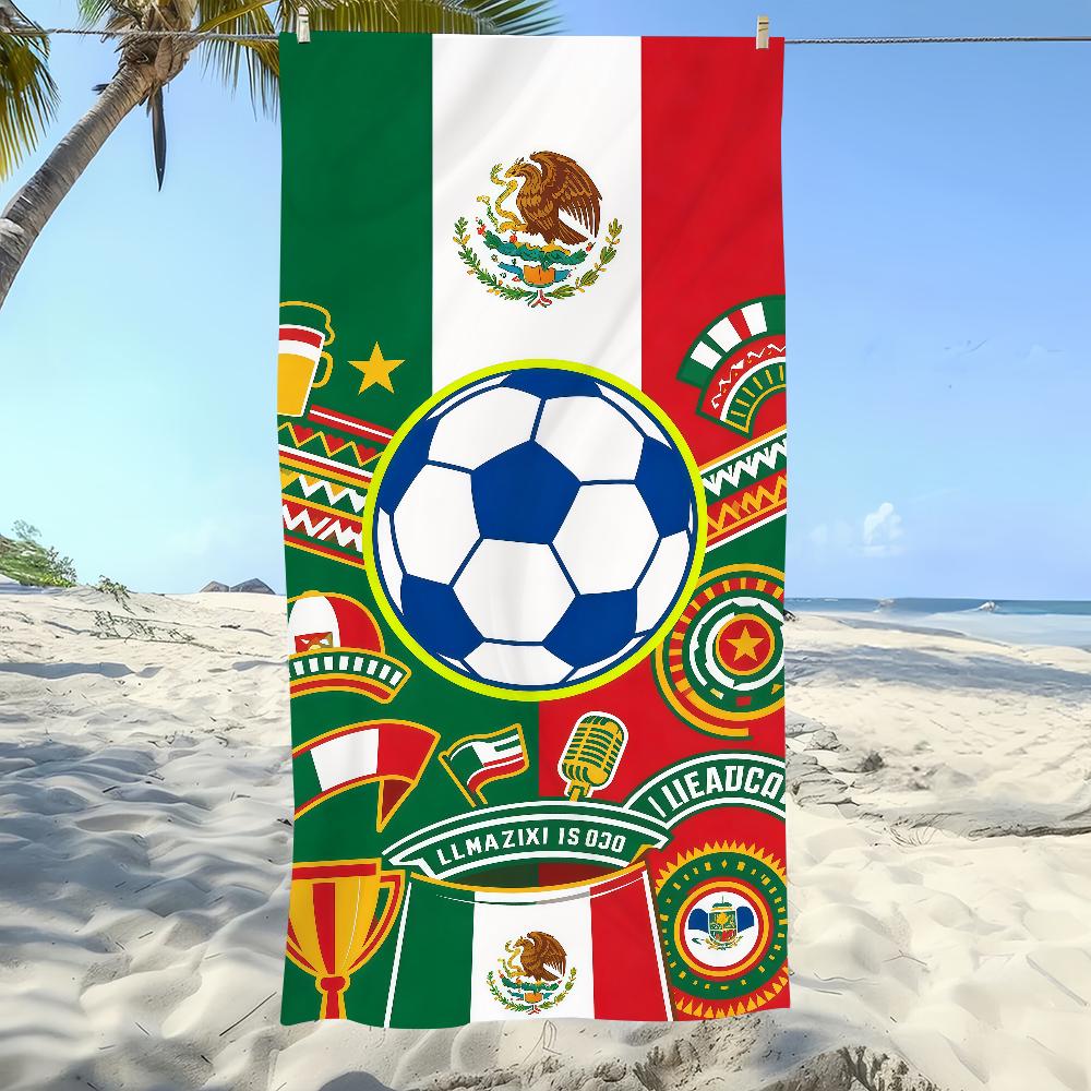 Mexican Fans Towel Beach Oversized Soft Ultra Absorbent Quick Drying Large Pool Travel Camping Bathroom
