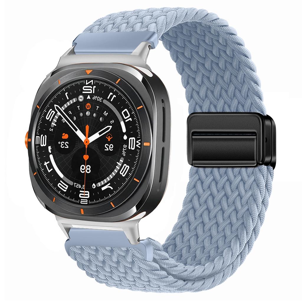 For Samsung Galaxy Watch Ultra Strap 47mm Accessories Magnetic Nylon Braided sport Bracelet Correa Galaxy Watch 7 Ultra Band