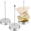 3 Pcs Receipt Holder Spike for Desk, Stainless Steel Ticket Stabber for Restaurant, Straight Rod Bill Fork, Paper Note Spike Stick, Memo Holder Stand