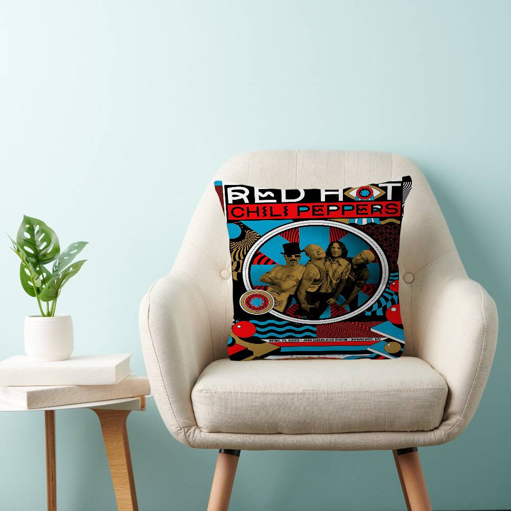 Rock Band Red Hot C-Chili P-Peppers Cushion Cover Polyester Sofa Cushions Decorative Throw Pillows Home Decoration Pillowcover
