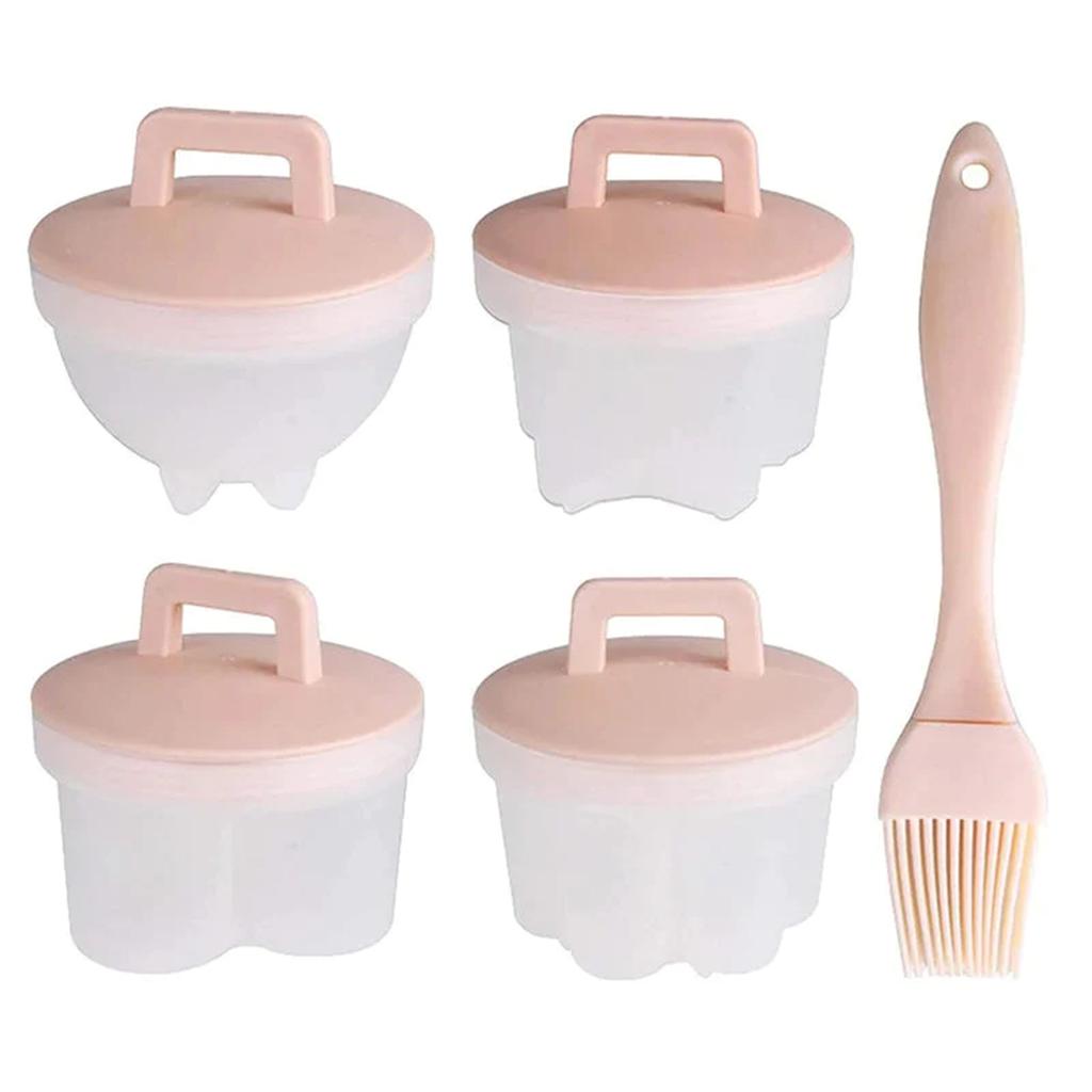DIY Egg Cooker Oil Basting Brush Set Household Egg Steaming Mould For Home Kitchen