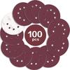 100PCS 125mm Sanding Discs, 5 Inch 8 Hole Hook and Loop Sanding Pads for Random Orbital Sander(40 to 2000Grits)