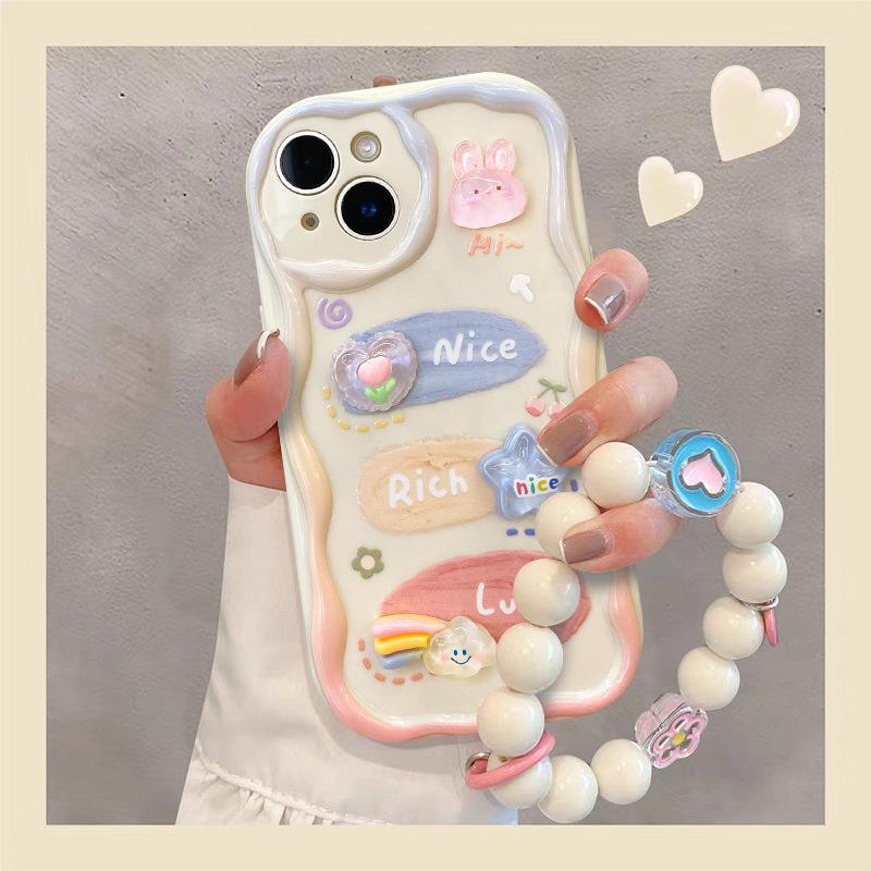 Applicable To Opporeno11/10/9pro+ Mobile Phone Case A97/93 Three-dimensional Doll Chain Cute Silicone Anti-fall