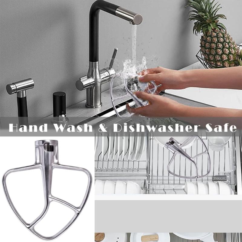 Wire Whip Flat Beater Attachment For Kitchenaid 4.5-5QT K45SS KSM75 Stand Mixer