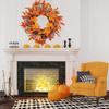 Autumn Harvest Maple Leaf Wreath: Festive Decoration for Thanksgiving & Christmas
