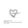 Emanco Fashion Niche Style Ins Style 18K Gold Titanium Steel Ring for Women Cut Out Shaped Heart Ring Rings