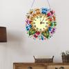 2D Flat DIY Sunflower Acrylic Special Shape 5D Hanging Clock Art Craft Diamond Art Clock Pendant Kit for Living Room Decoration