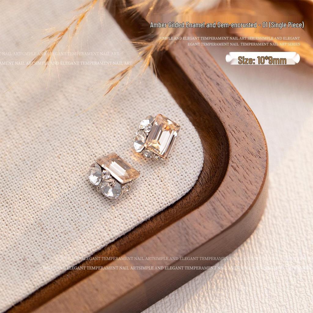 2026 Year of the Horse Luxury Alloy Nail Art: Zodiac Horse Glitter Zirconia Diamond Decorations for Fortunate Nails