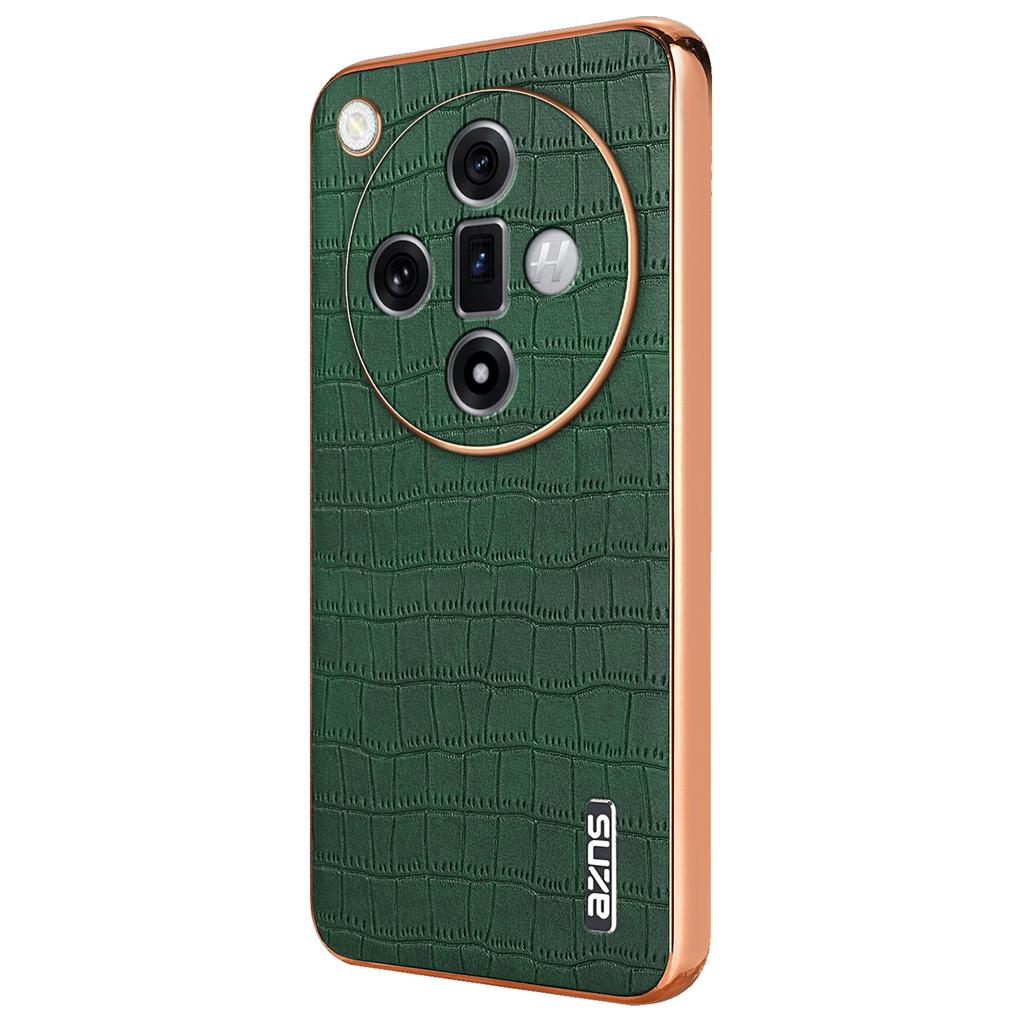 Für Oppo Find X7 5G Hülle Galvanisiertes Leder+TPU Handyhülle