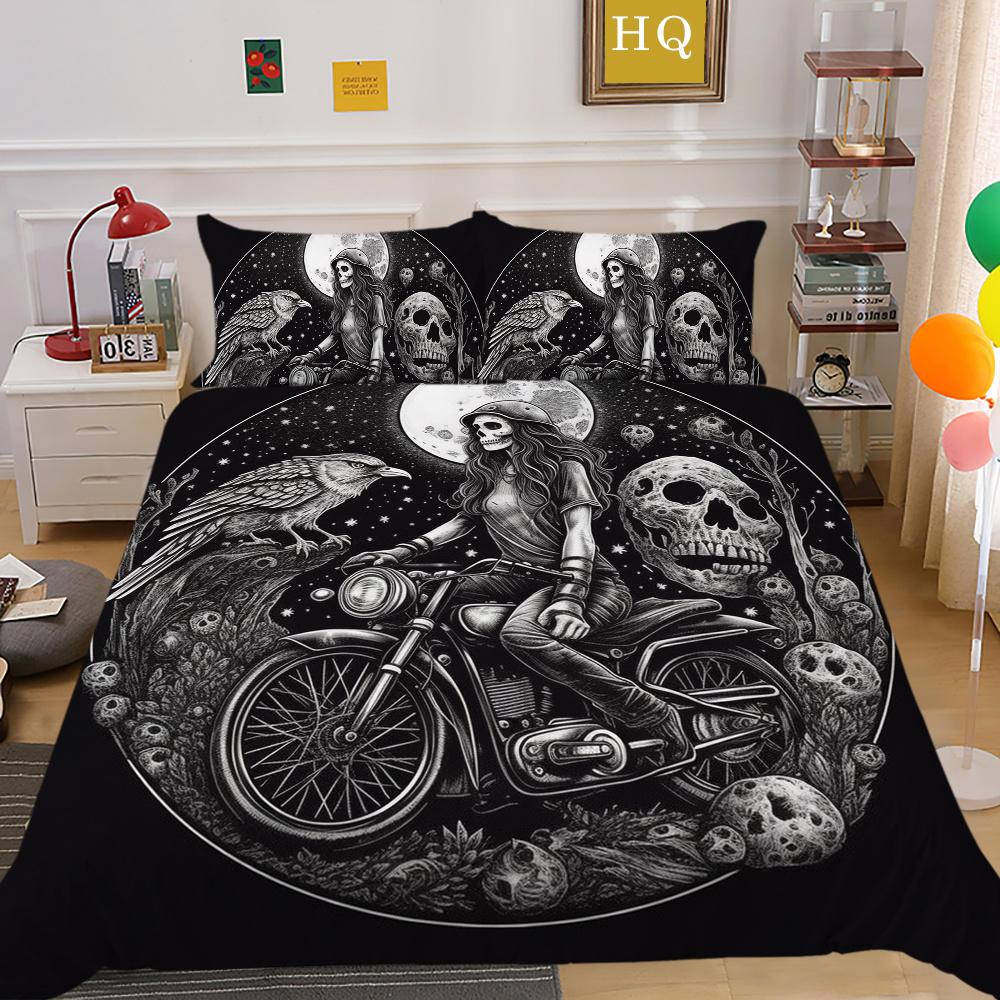 Beauty Skull Duvet Cover Twin Queen Size Bedding Set Cover Home Textiles Adults High Quality Bedding Cover Suit