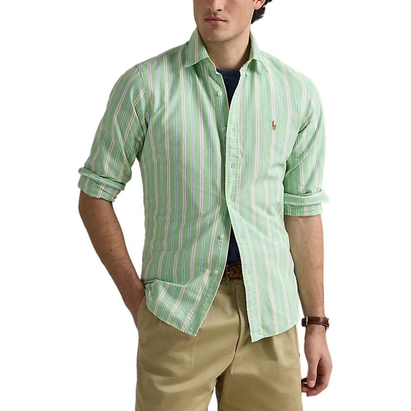 Polo Ralph Lauren Slim Fit Striped Long Sleeve Shirt Men Shirts 710925199-003
