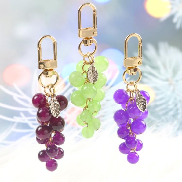 Grape Pendant Keychain Hanging Keyring Ornament Gift for Fashion Enthusiasts