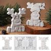 3D Cute Elk Silicone Candle Mold DIY Christmas Party Ornaments Fawn Craft Gifts Making Soap Plaster Resin Casting Molds Home Dec