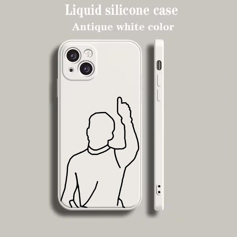Luxury Color Phone Case For IPhone 18 15 14 13 12 mini 11 Pro Max XS X XR SE 7 8 Plus soft Silicone Beige Cover F1 Number 33