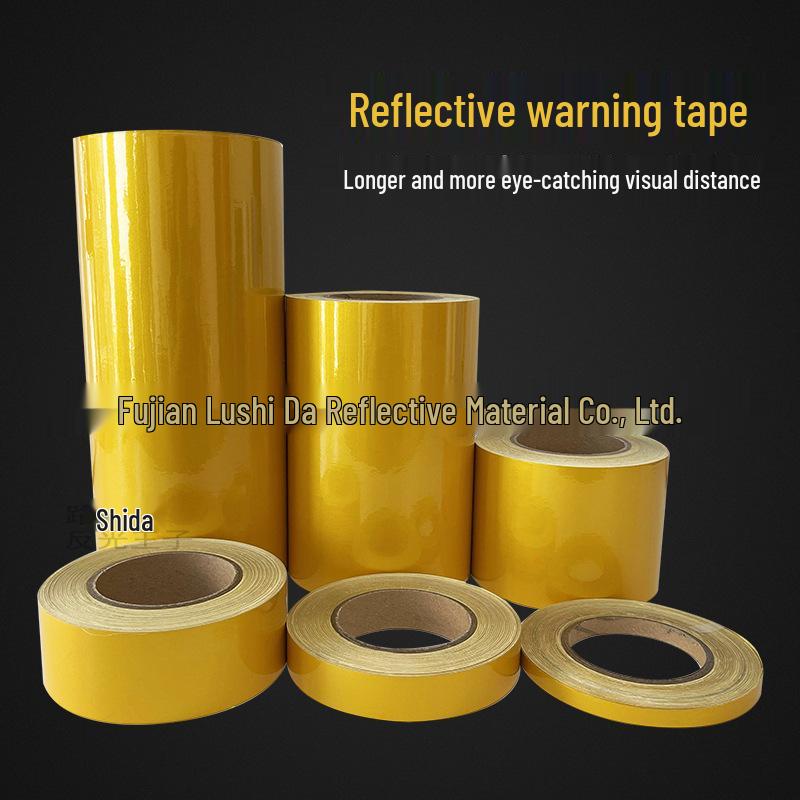 Reflective Yellow Warning Tape - Waterproof 5S Safety Sticker for Workshop