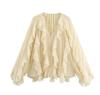 Women's Spring/Summer Elegant V-Neck Long Sleeve Layered Shirt