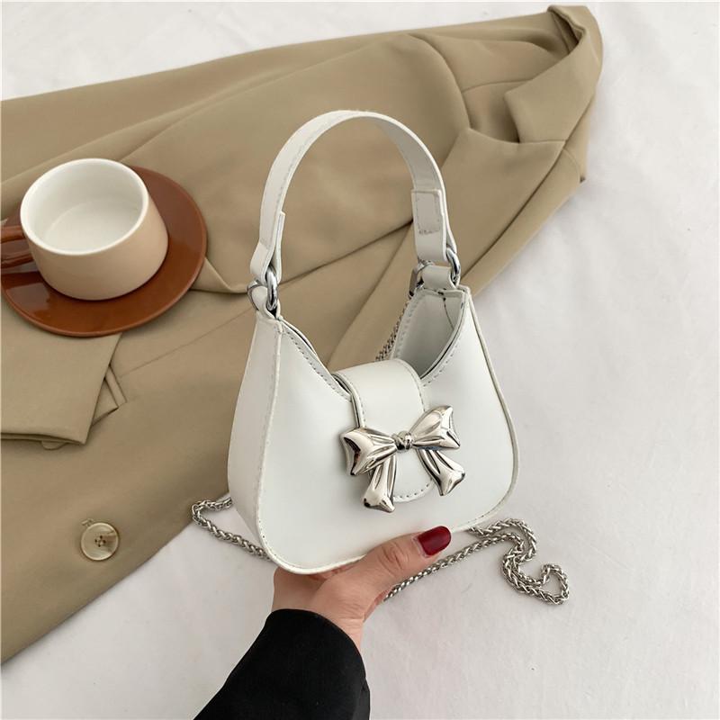 Niche Bow Handbag New Style Sweet and Cool Mini Lipstick Chain Bag Crossbody Bag Women
