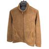 Men Coat Stand-Up Collar Long Sleeve Zipper Closure Polar Fleece Jacket