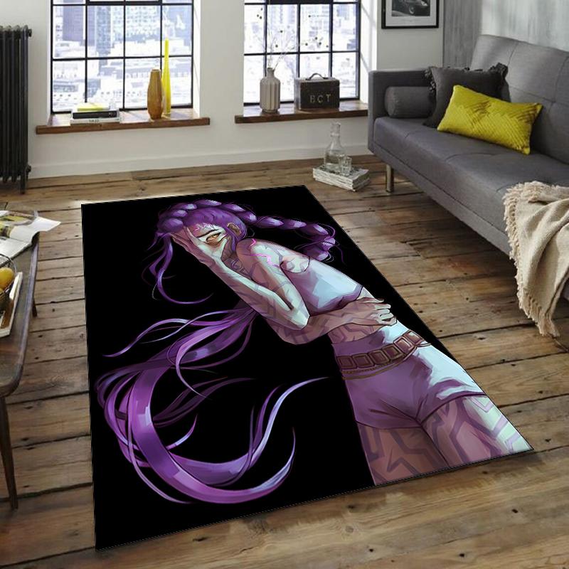 1pc KPop Demon Hunters RUMI5 Design Area Rug - Non-Slip, Soft & Cozy Floor Mat for Living Room, Bedroom, Office - Indoor/Outdoor Decorative Carpet