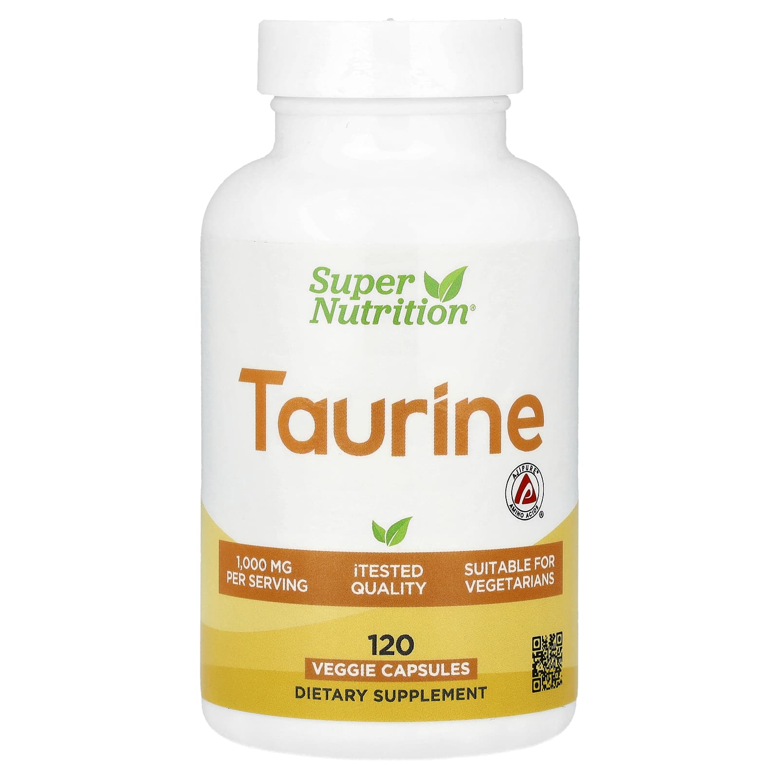 

Taurine, Veggie Capsules 120 (500Mg per capsule)
