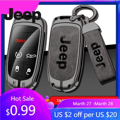 Dla Jeep Jeep Grand Cherokee Wrangler JK Renegade Patriot Commander Compass Gladiator Wagoneer Samochodowy Aluminiowy Etui na Kluczyki Torba na Kluczyki Ona