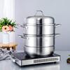 YISPOT YP-8172 3-Layer Stainless Steel Steamer Pot