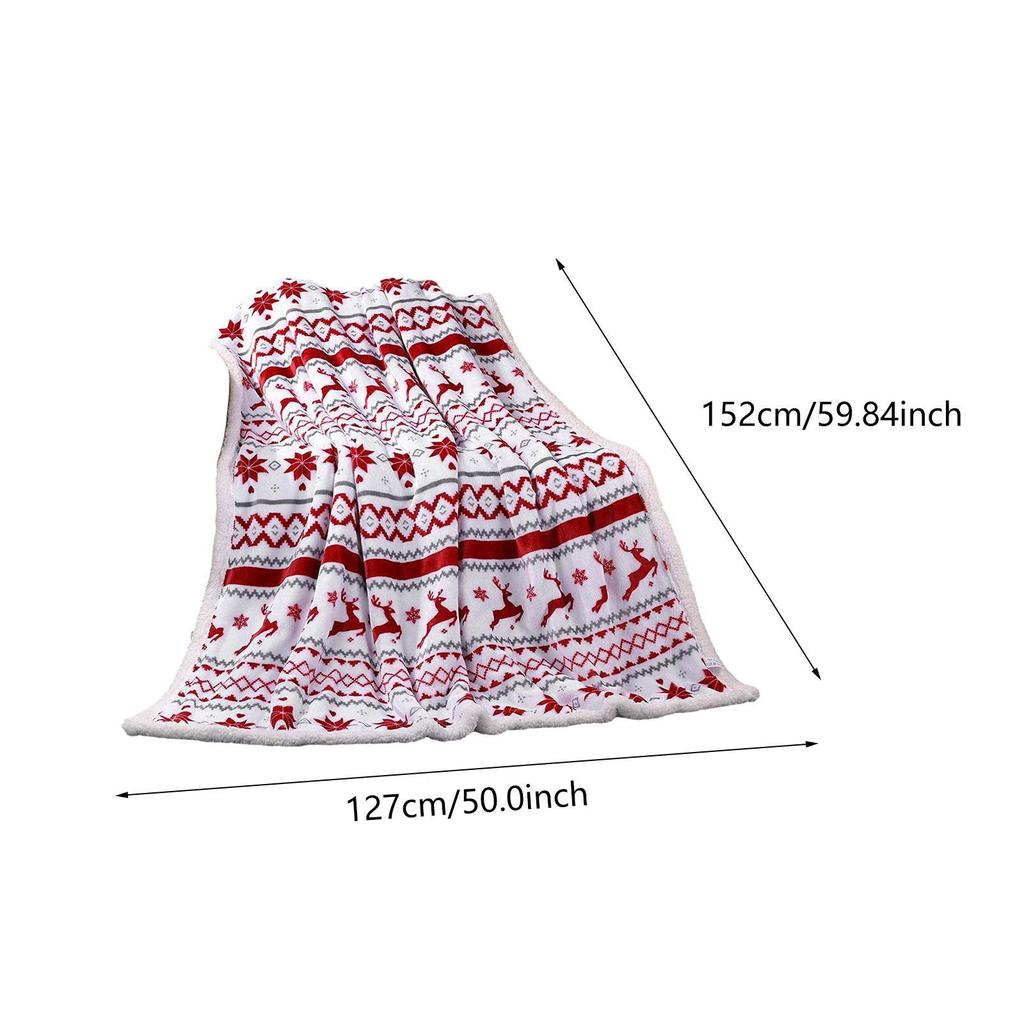 Christmas Decoration Blanket Winter Holiday Blanket for Watching TV Multipurpose Flannel Fleece Blanket