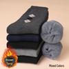 Men's Mid-Tube Velvet Thick Warm Socks (5-10 Pairs), Loose Totem Design for Autumn and Winter
