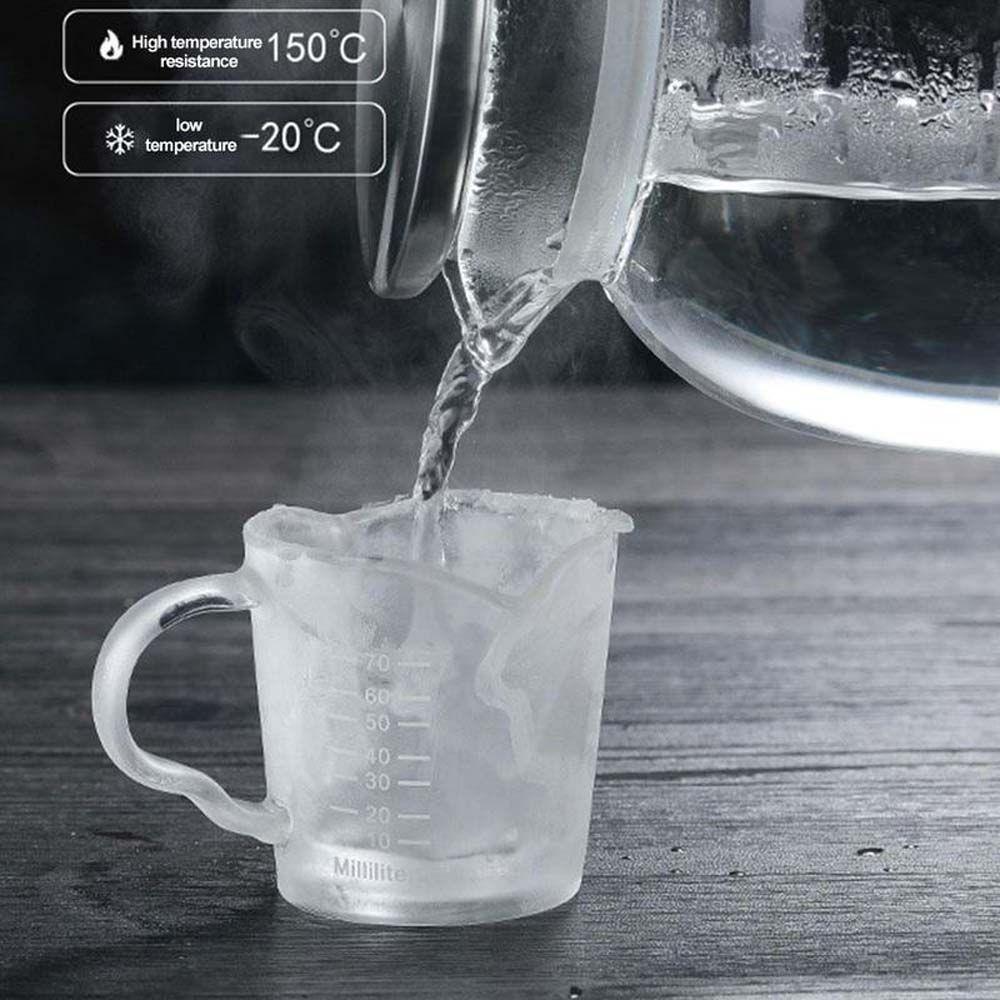 70ml Kitchen Glass For Espresso Coffee With Scale Measuring Cup Coffeware Jigger Ounce Cup