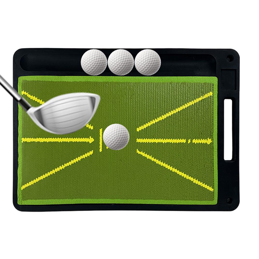 Golf Hitting Mats Swing Path Feedback Golf Practice Mat Heavy Duty Outdoors Equipment With No-Slip Base For Rough Fairway Divot