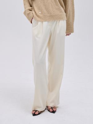 Kelidu Classic Rivet Pintuck Slacks_Ivory