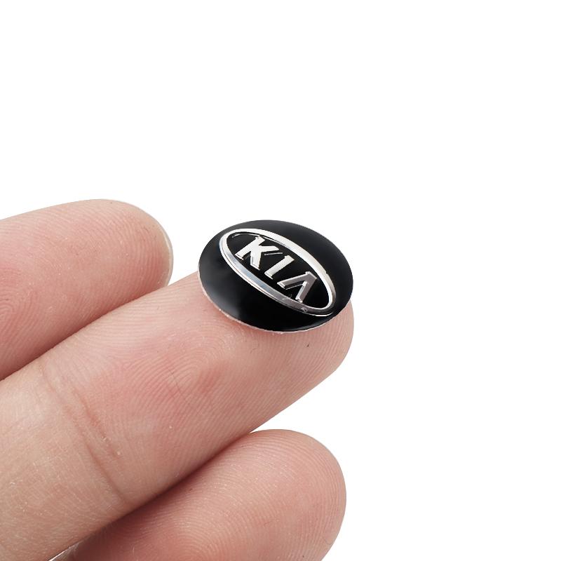 2026 Gorące Naklejki Samochodowe 2/5/10 szt. 14mm Naklejki z Emblematem na Kluczyk Samochodowy Do KIA Sportage Ceed Sorento Cerato Optima Picanto Rio Soul Niro So
