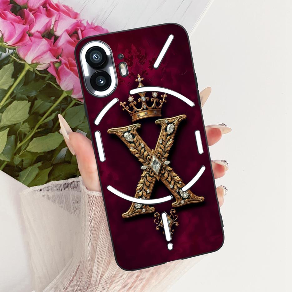 

For Nothing Phone 2 Case A065 New Luxury Crown Letters Cover Soft TPU Phone Case For Nothing Phone 2A Phone2 Phone2A A142 Bumper Nothing Phone 2