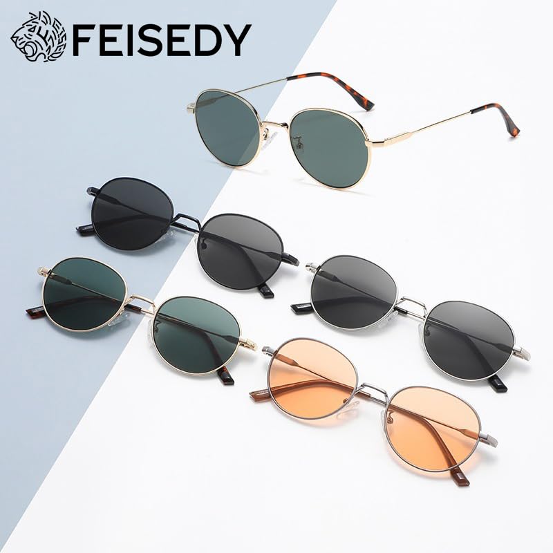 [FEISEDY] Sunglasses for Men and Women, UV400, Stylish, Classic, Fashionable, UV Protection, Ideal for Hiking, Driving, Sports, Fishing, and Outdoor