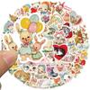10/30/50pcs Retro Cartoon Animals Aesthetic Stickers Cute Graffiti Sticker DIY Water Bottle Phone Suitcase Decals Decoration Toy
