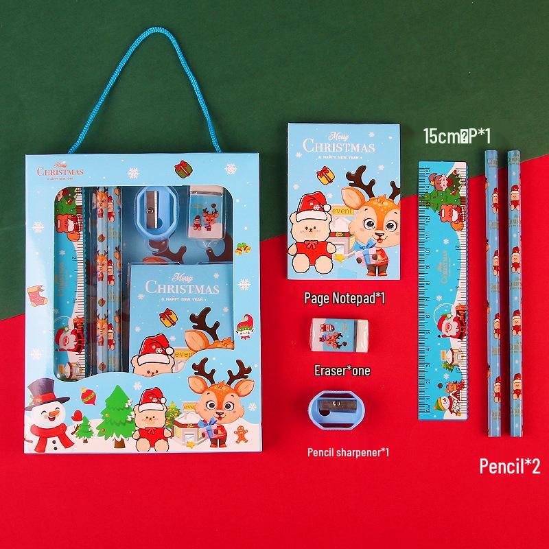 Christmas Handbag 6-Piece Set: School Stationery Gifts for Kids