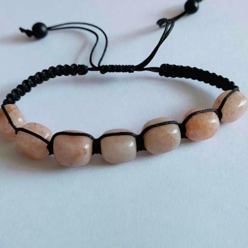 Exotic Seven-Color Crystal Woven Bracelet: Handmade Irregular Beaded Yoga Energy Bangle
