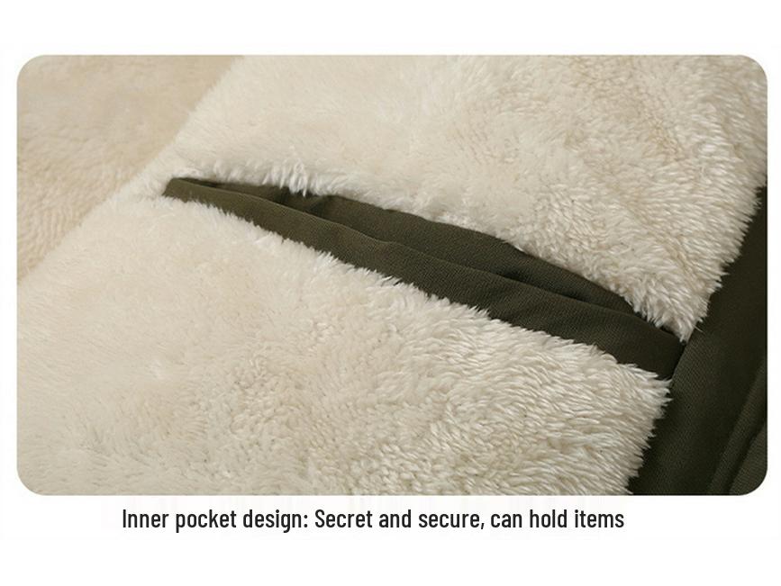 Men's Plus Size Hooded Winter Jacket - Thick, Plush, Water/Wind/Cold-Resistant, Mid-Length for Larger Sizes