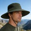 Bucket Hat Breathable Mesh Fabric Wide Brim Adjustable Fit UV Protection Hat Outdoor Activities Foldable Sun Hat
